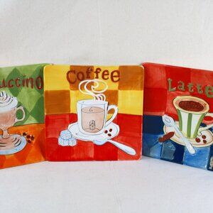 Classic Solutions by Jay, Collection of 3 hand painted decorative wall plates.